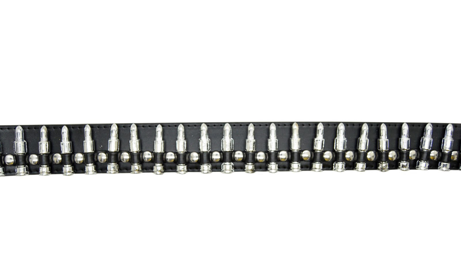 Punk Rock Rivet Faux Silver Bullet Belt