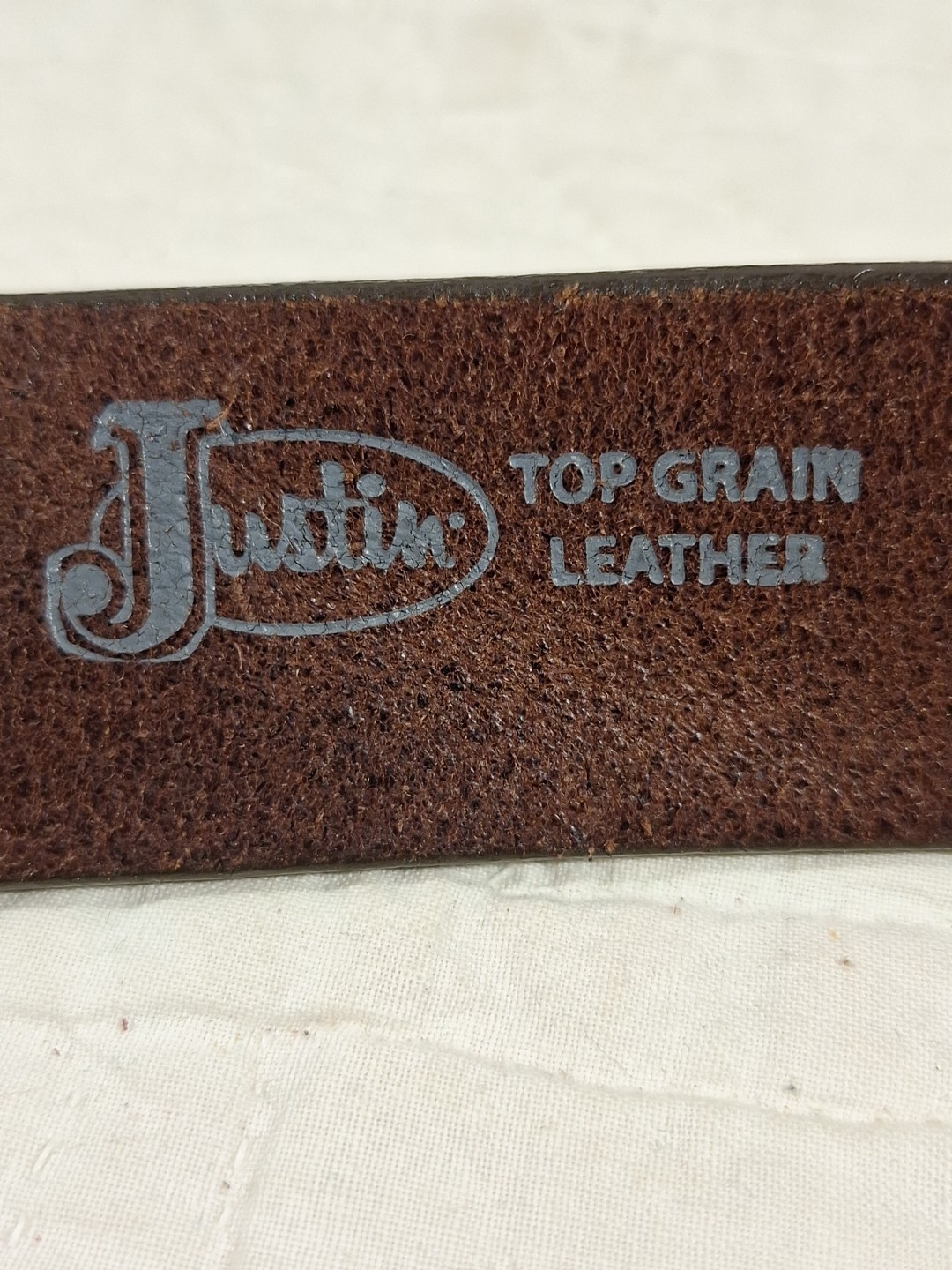 Justin TROPHY BULL Buckle On Genuine Leather Belt