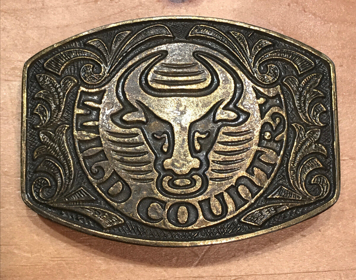 BULL&rsquo;S HEAD BELT BUCKLE AVON WILD COUNTRY RING NOSED BULL LOGO