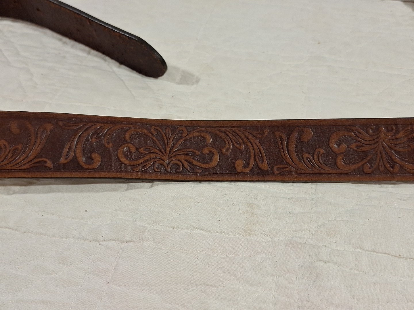 Justin TROPHY BULL Buckle On Genuine Leather Belt
