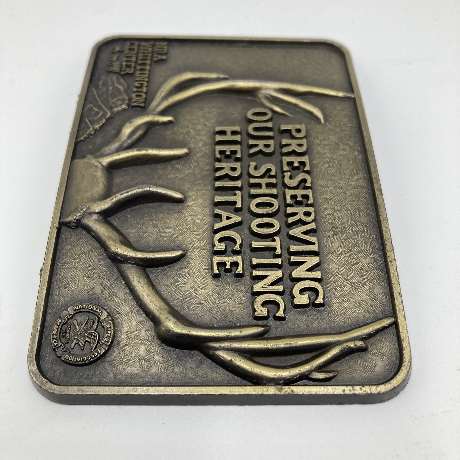 Vintage NRA Whittington Center Preserving Our Shooting Heritae Belt Buckle