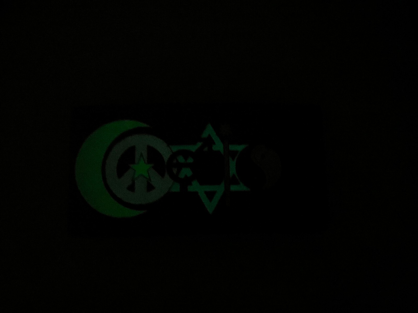 COEXIST white belt buckle