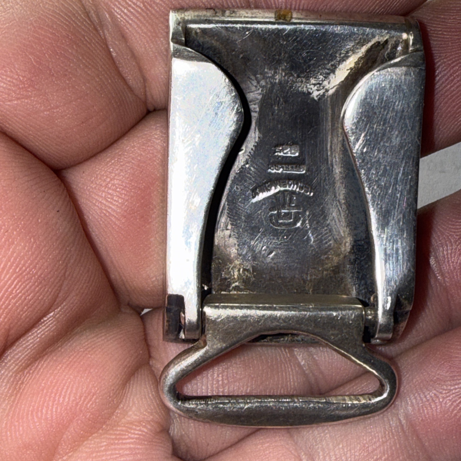 Men’s Belt Buckle Mexico Designer Sterling Art Deco 50 Grams Retro Modern Old
