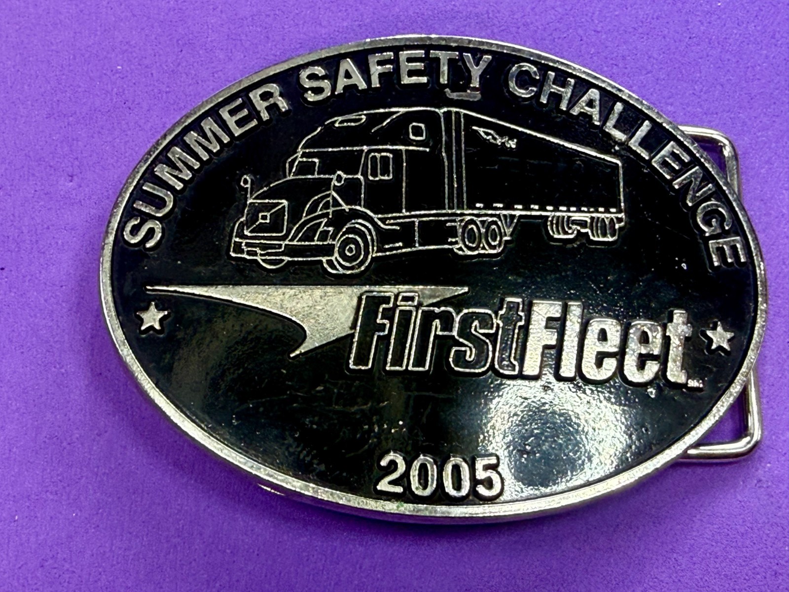 Summer Safety Challenge First Fleet 05 Driver Truckers Safety Award Belt Buckle