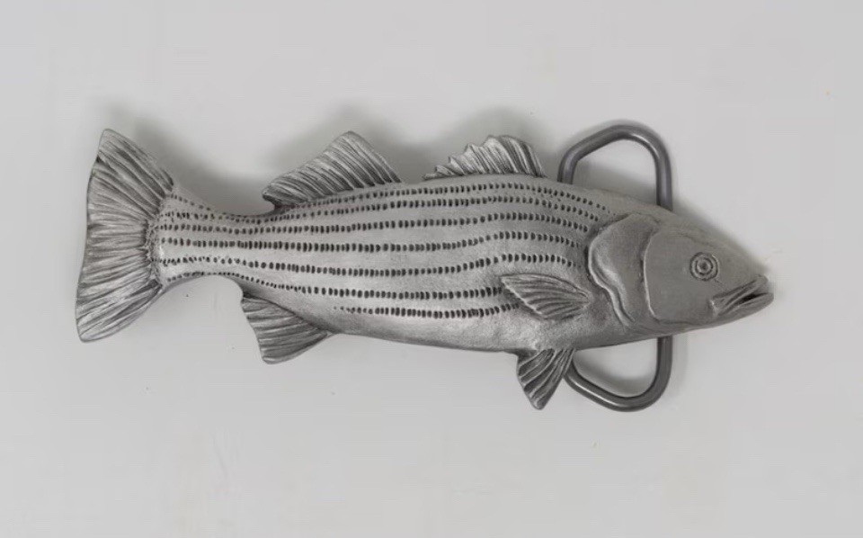 Salmon Buckle – Pewter Belt Buckle