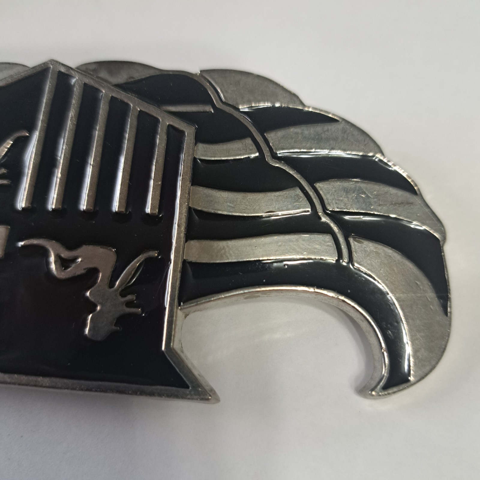 TRUCKER GIRL CREST BELT BUCKLE With BOTTLE OPENER METAL