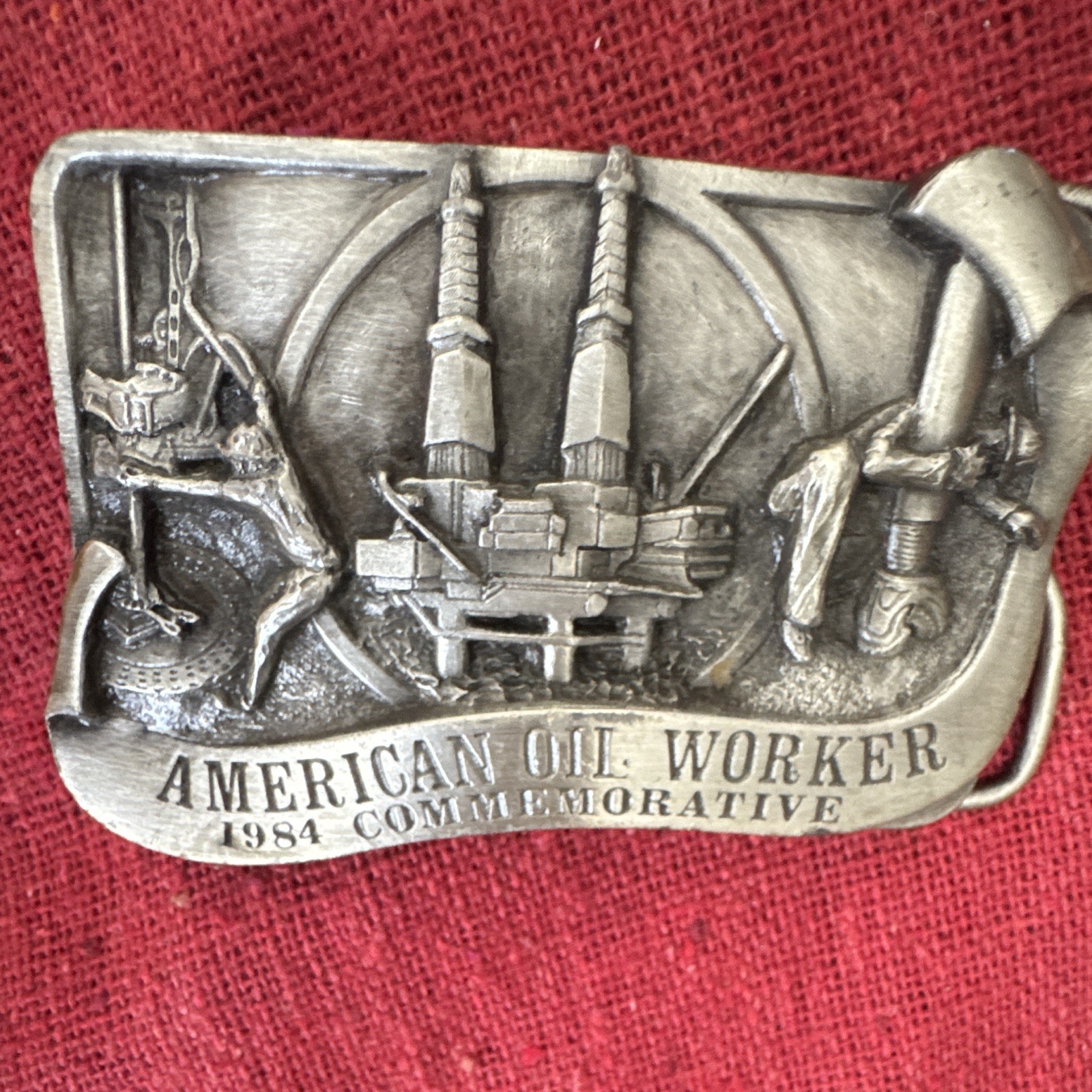 Arroyo Grande Buckle Co. Vintage 1984 American Oil Worker Belt Buckle LE 812