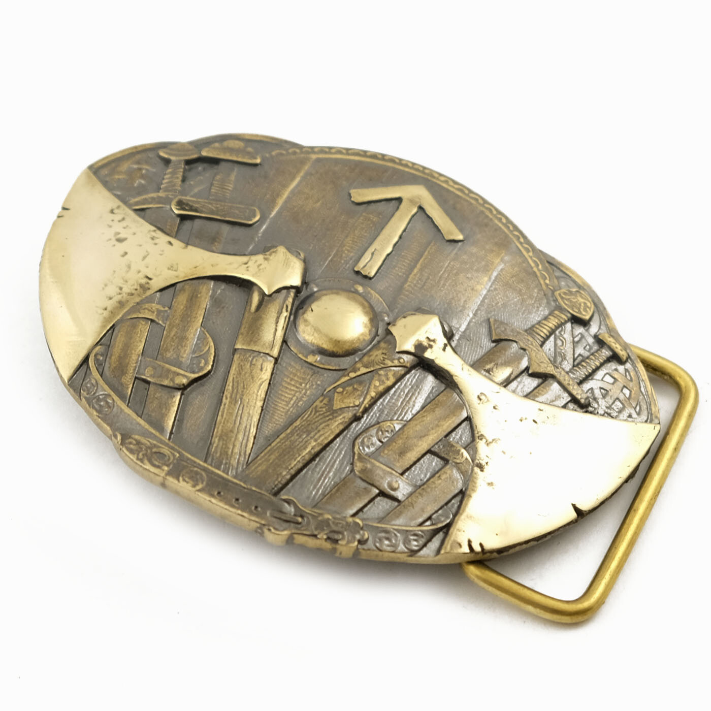 Tiwaz belt buckle, Old Norse Scandinavian Nordic Celtic Viking Pagan TYR runic