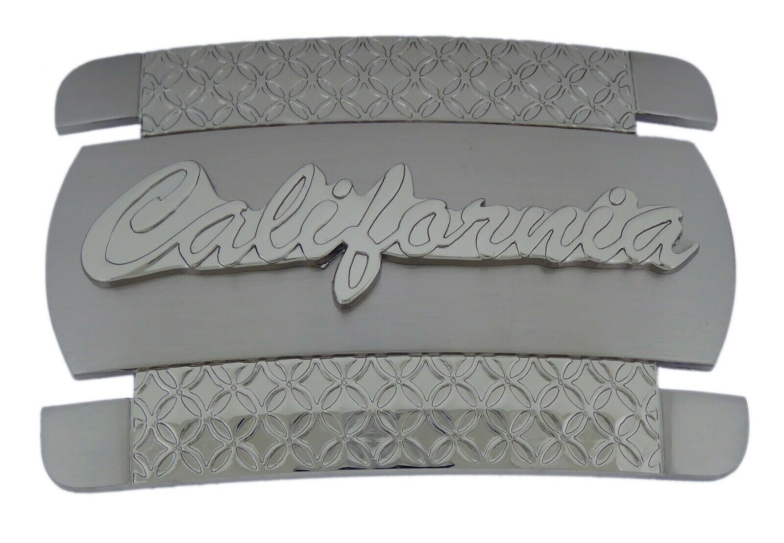 Vintage State of California Belt Buckle Silver Metal Men Western Cowboy Rodeo