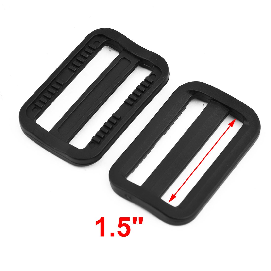 Plastic Adjustable Backpack Bag Glide Fastener Buckle 38mm Strap Width 8pcs