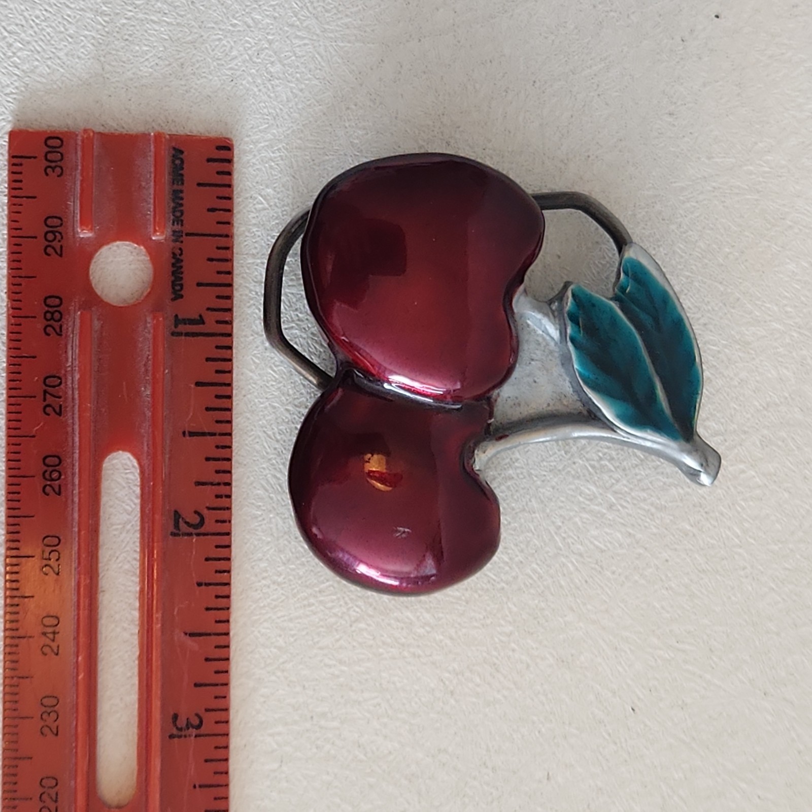 Vintage Inspired Cherry Belt Buckle, Pewter Cute Y2K Accessory 🍒 Retro 90&rsquo;s