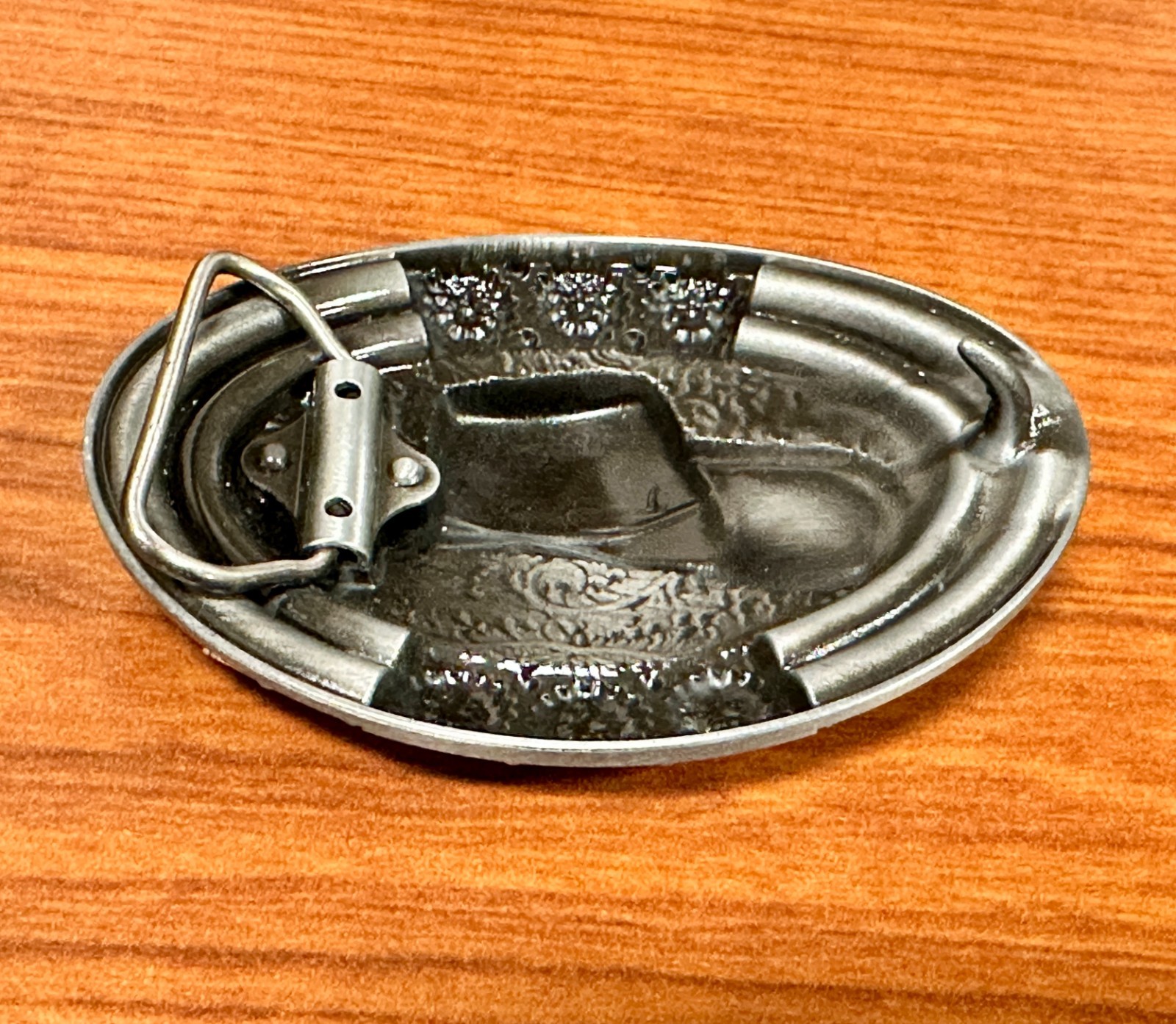 Western Fashion Belt Buckle Men Antique Silver Metal Cowboy Hat Turquoise
