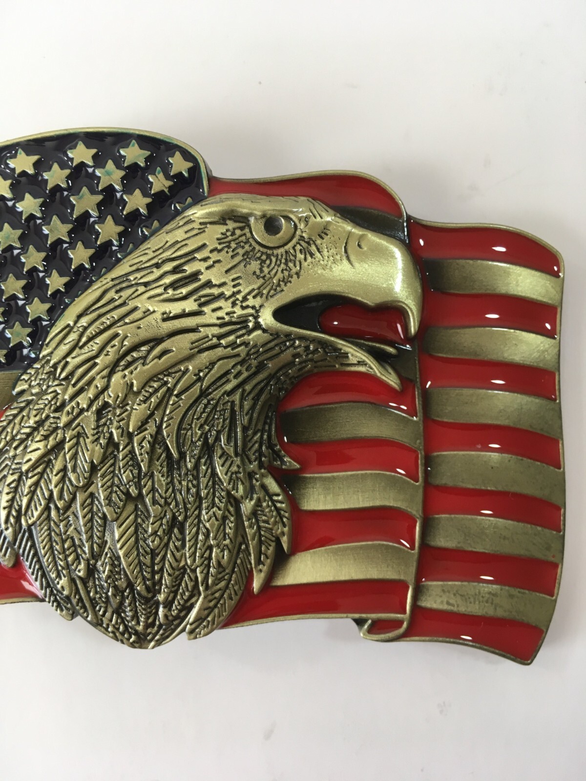 American Flag Belt Buckle with Bald Eagle Belt Buckles USA Mens Belt Buckles