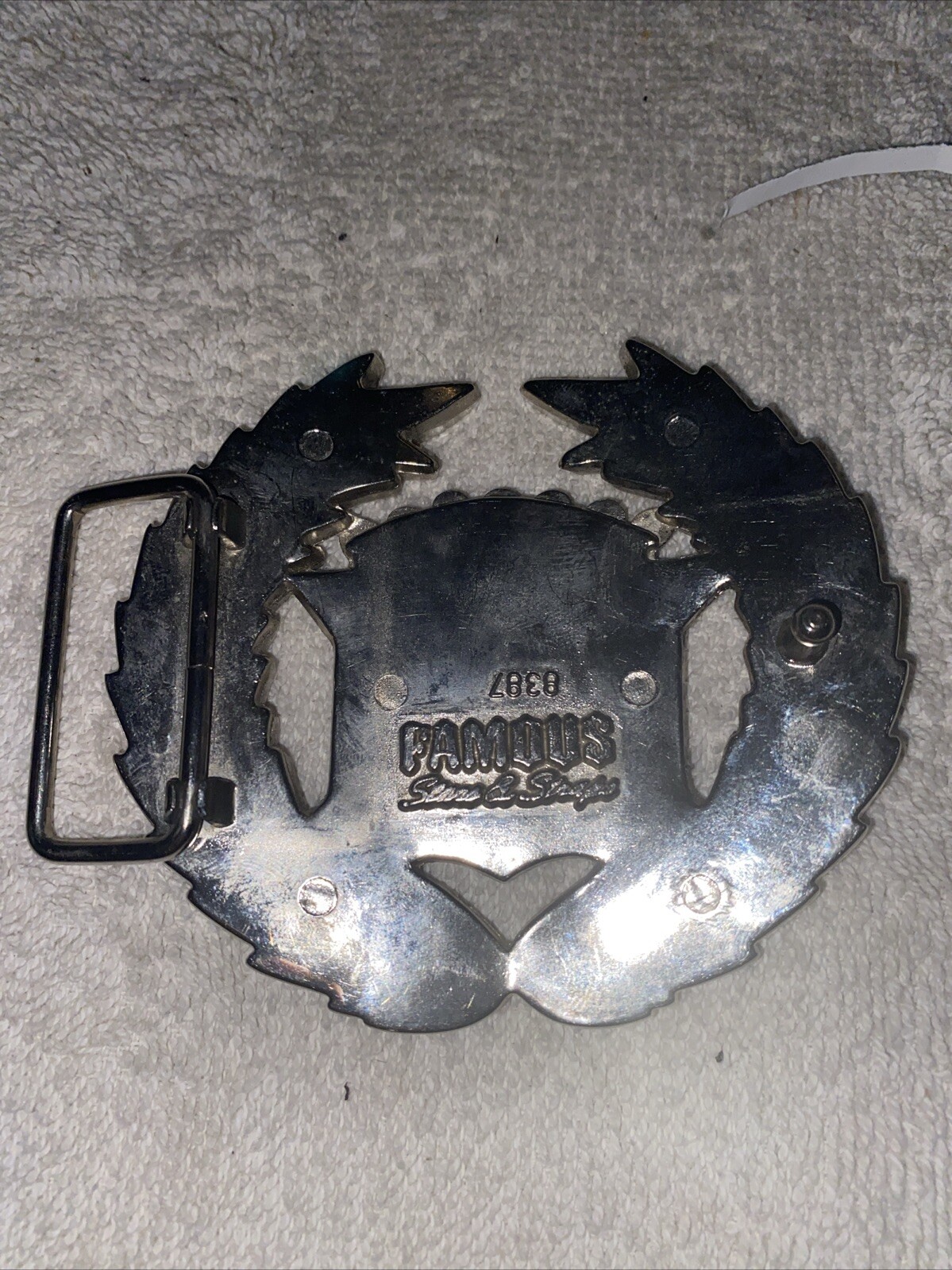 Vintage Cadillac Emblem Flag Large Belt Buckle by Famous Stars and Straps