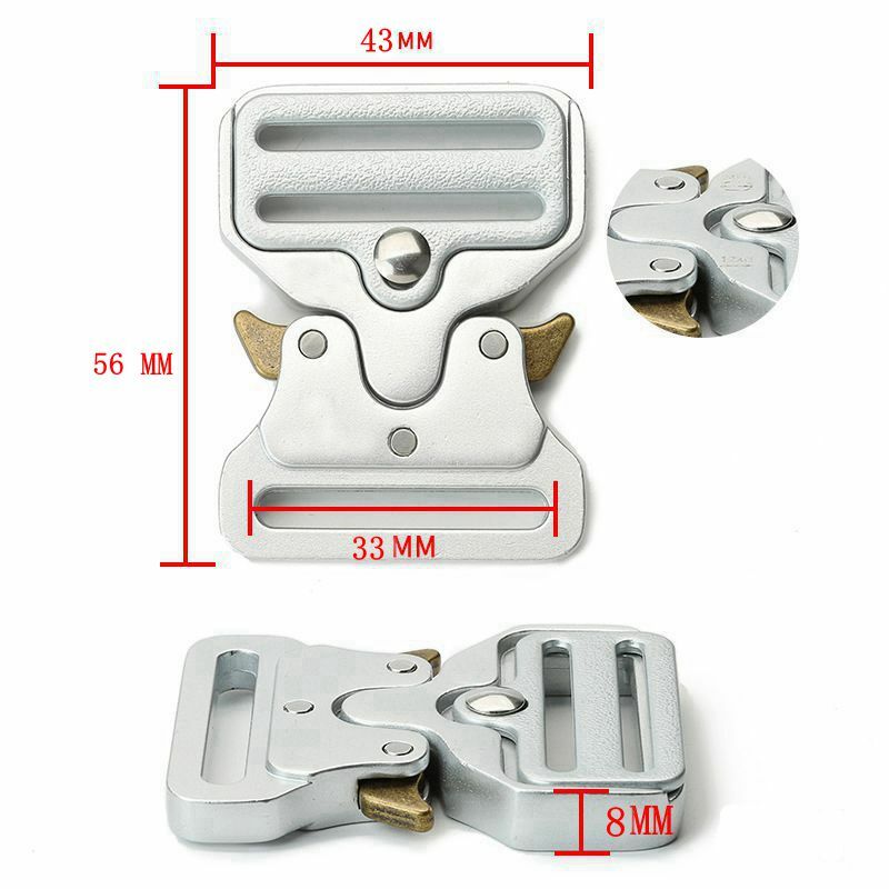32 38mm 43 50mm Tactical Belt Buckles Metal Quick Release Military Straps Girdle