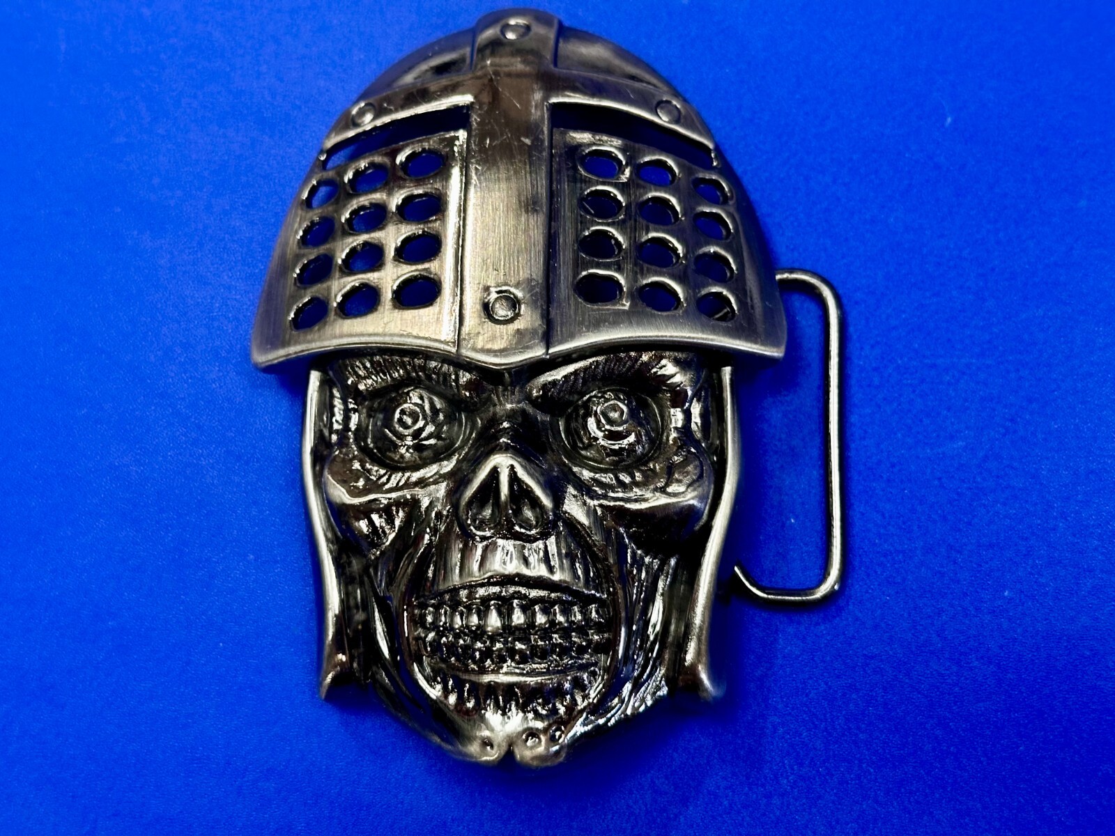 Knights Soldier Skull Helmet Medieval Armor Cutout Halloween Gothic Belt Buckle