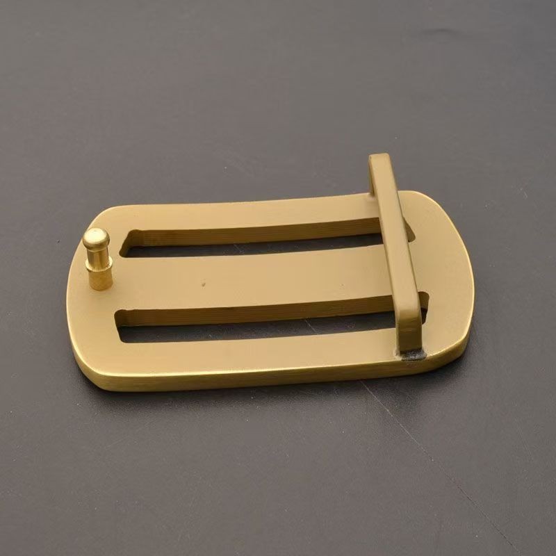Brass belt head with smooth buckle for men&rsquo;s solid buckle head 3.9cm
