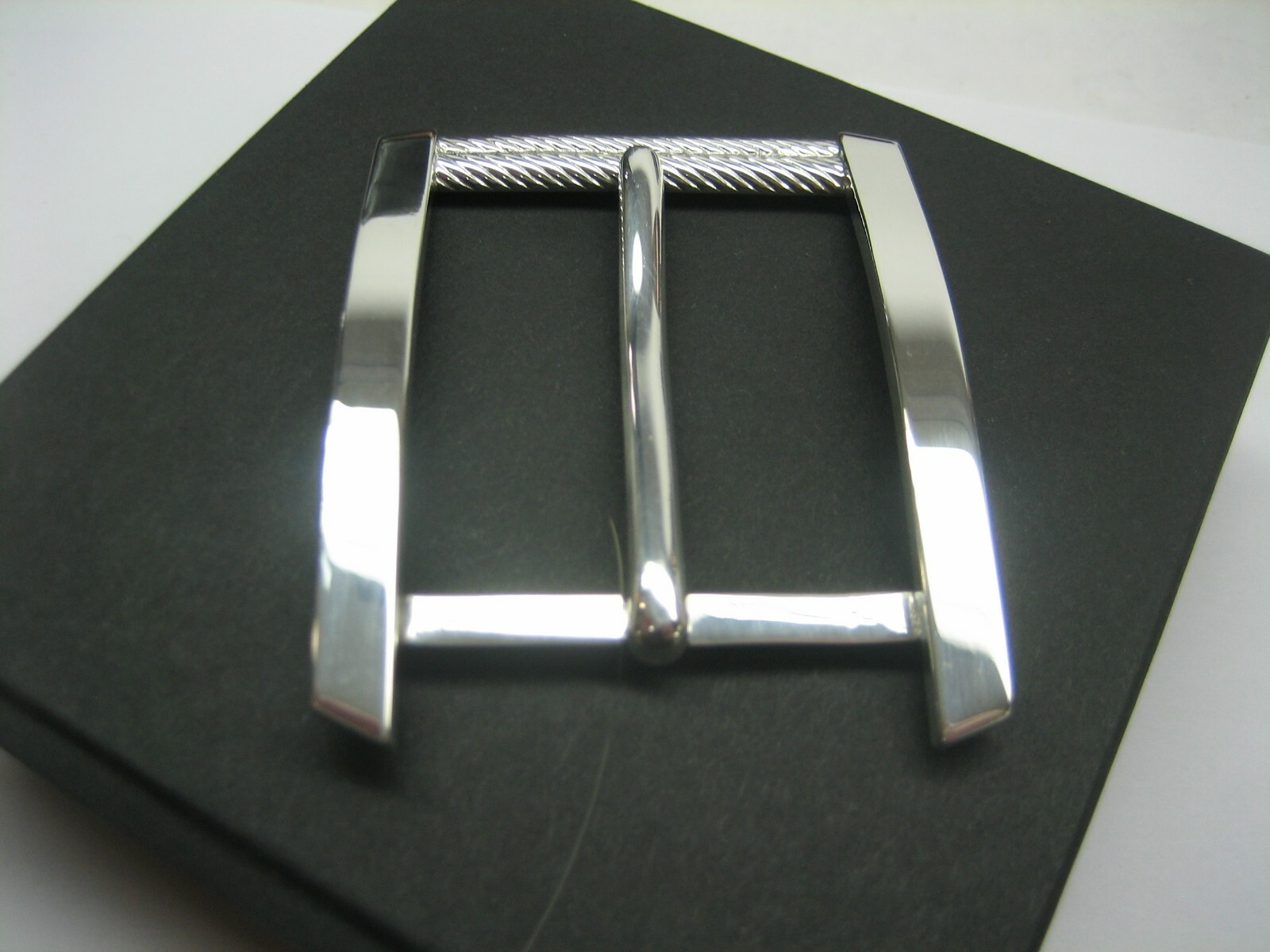 STERLING SILVER 925 BUCKLE WITH GENUINE LIZARD 1.5&Prime; BELT MADE IN U.S.A.