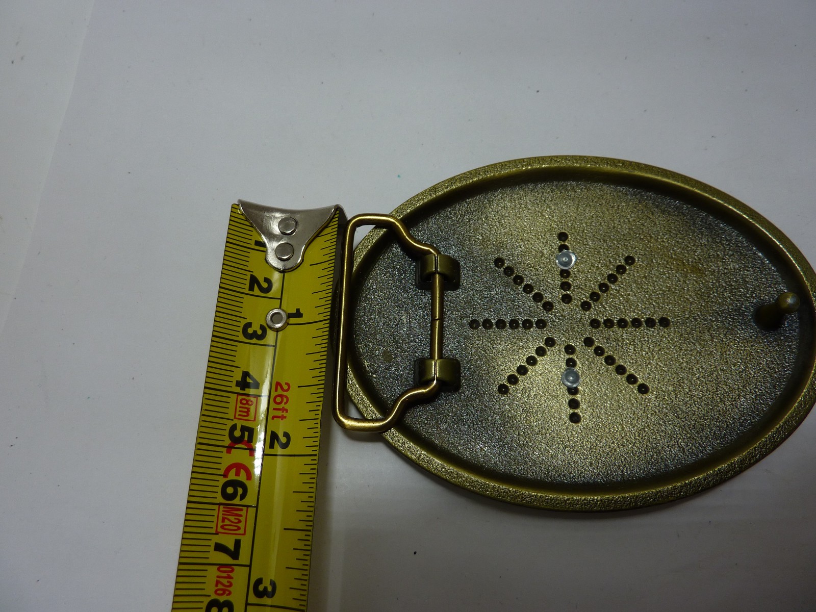 Initial B Letter Men Belt Buckle Metal Cowboy Rodeo Western Brass Tone