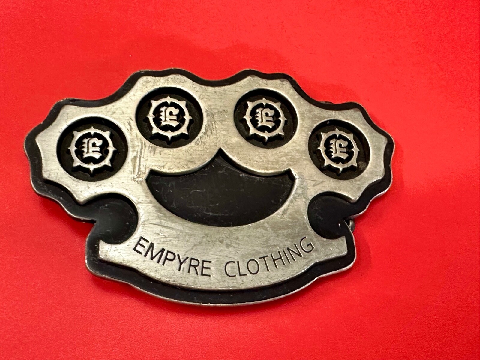 Empire Clothing Knuckles Cut Out Belt Buckle Company Advertising Promo
