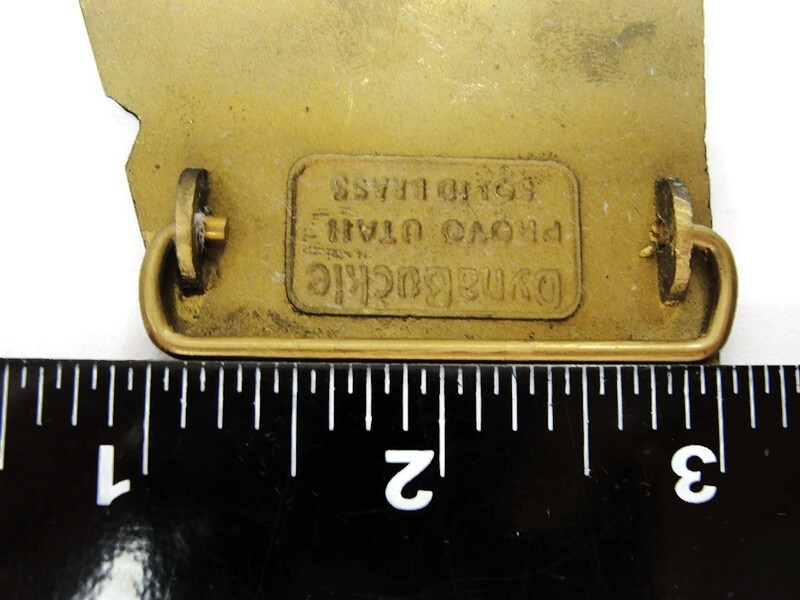 XTek Mining Products Belt Buckle DynaBuckle Limited Edition Solid Brass 1982