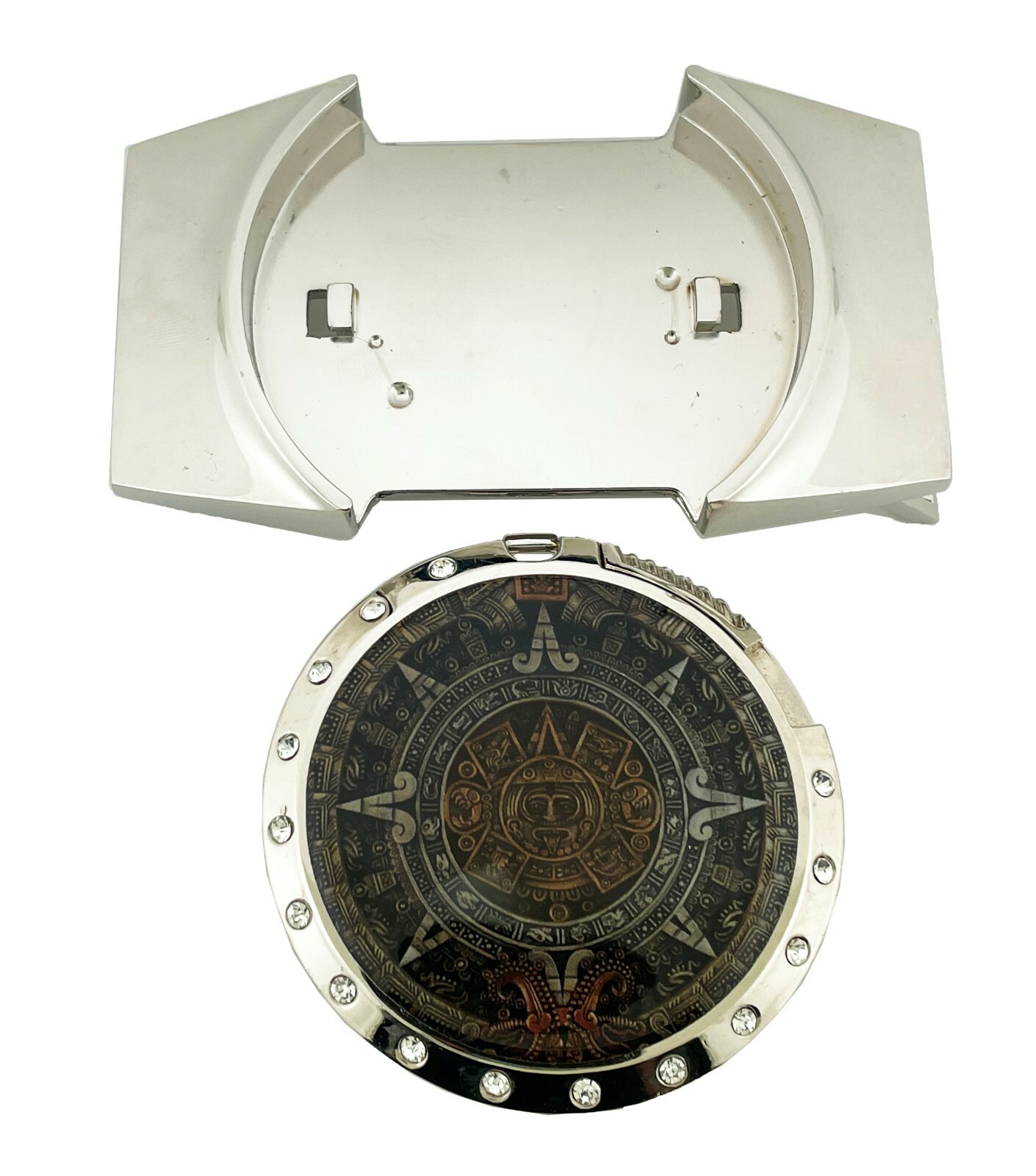 Aztec Calendar REMOVABLE LIGHTER & Belt Buckle Combo New Mayan Western Rodeo