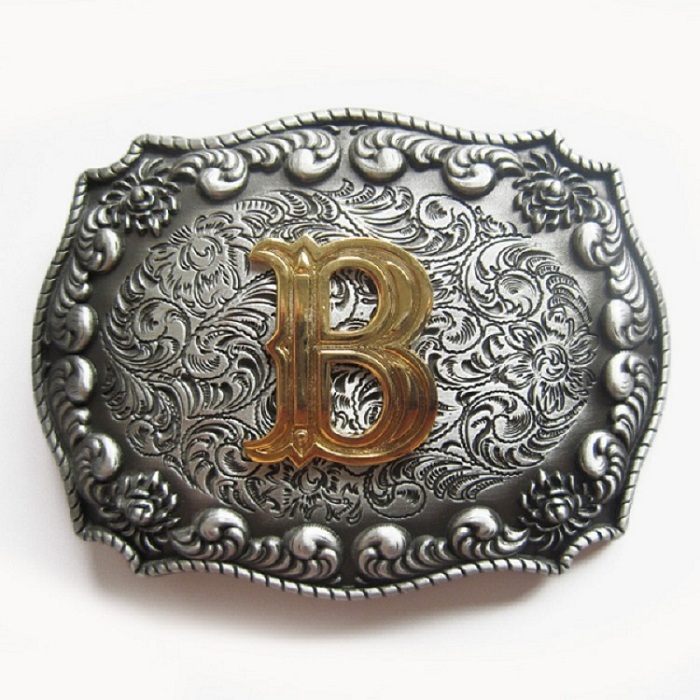 Vintage Style Western Cowboy Cowgirl Letter Belt Buckle also Stock In the US