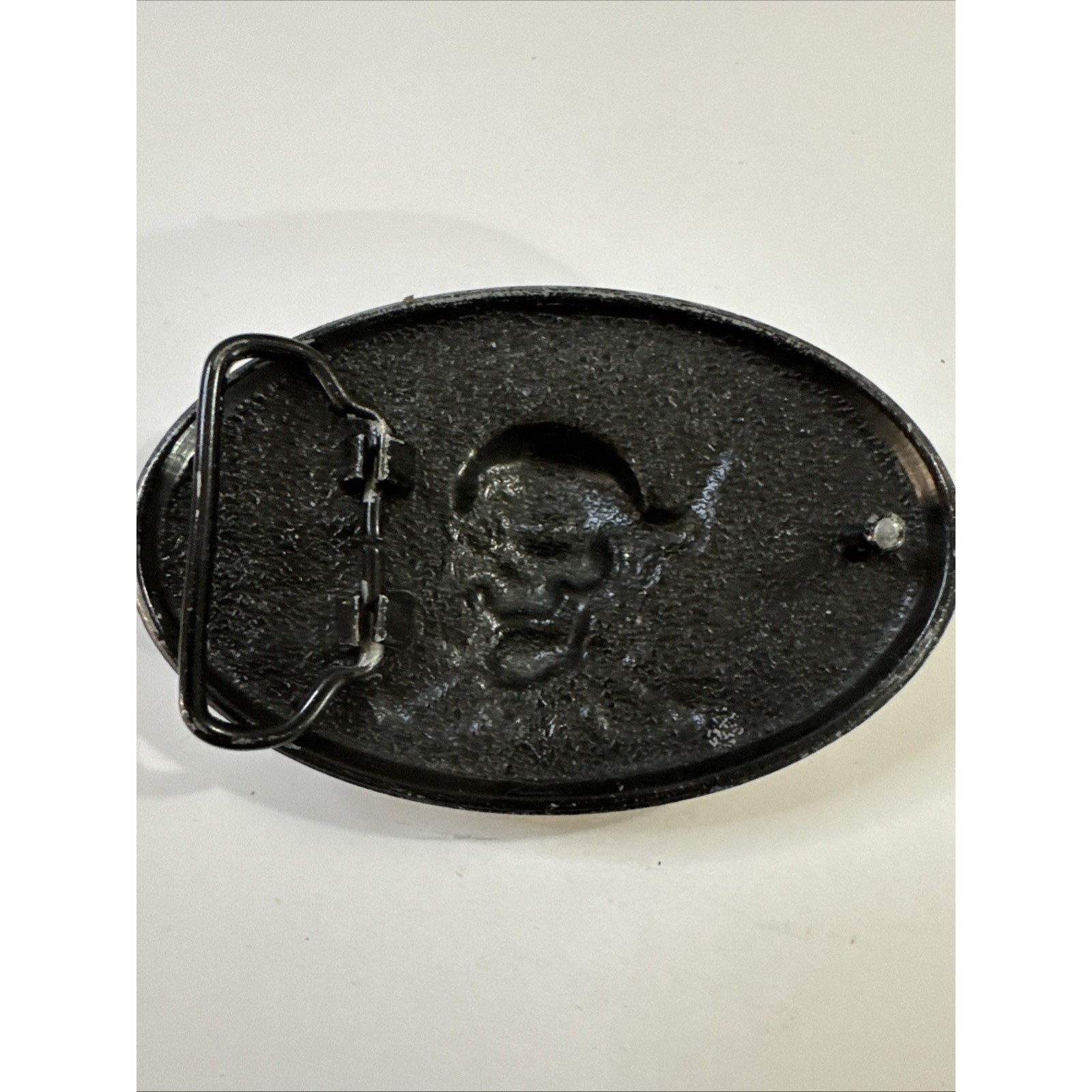 Pirate Skull & Crossed Swords Belt Buckle Antique Silver Biker Goth Punk