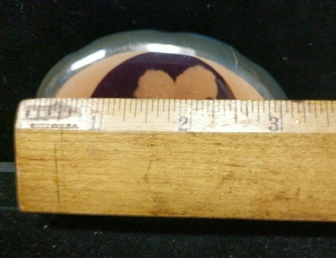 Artisan Signed Lucite Cotton Image Belt Buckle Farm Textiles Country Squire MO