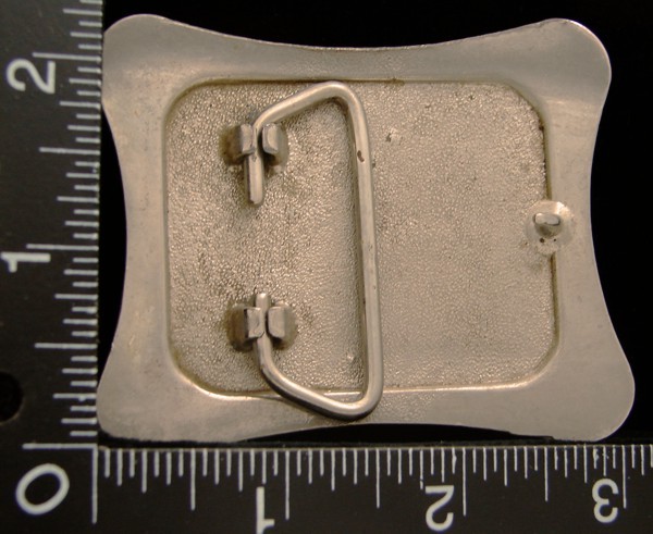 LI06162 VINTAGE ***UNIQUE ABSTRACT DESIGN*** SILVERTONE BELT BUCKLE