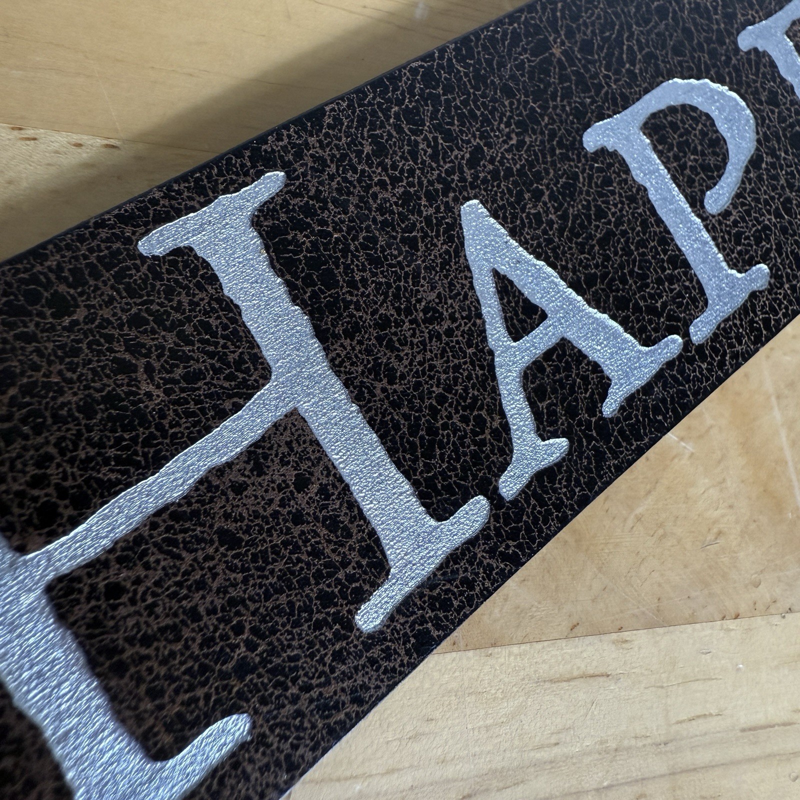 Rare VTG Peace Love Happiness Hippie Belt Boho Leather Unisex Dillon Rogers Read
