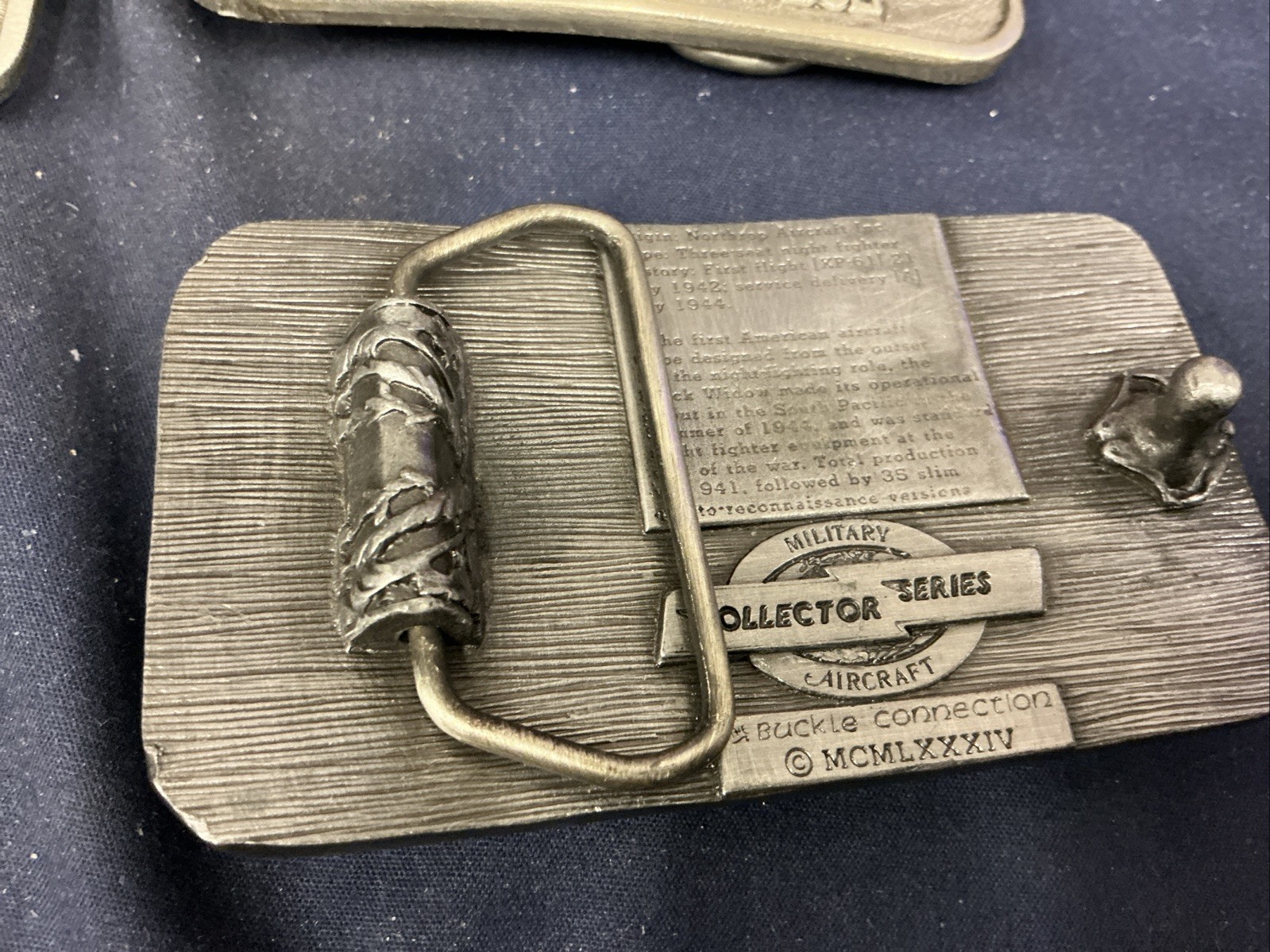 Vintage Buckle Connection Belt Buckles Military Aircraft Lot Of 6 WW2 Planes