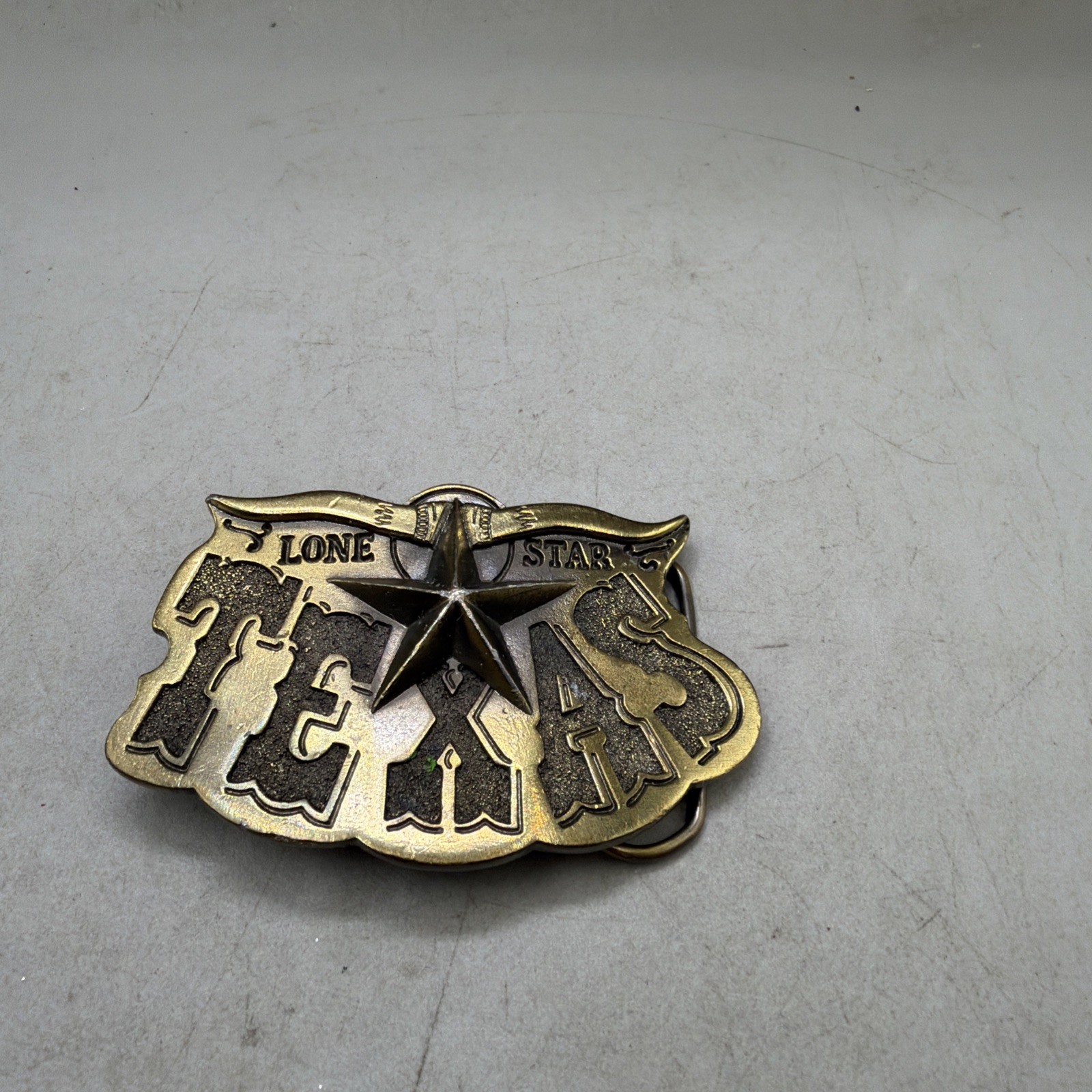 1980 LONE STAR Belt Buckle Texas USA SN 141 Vintage