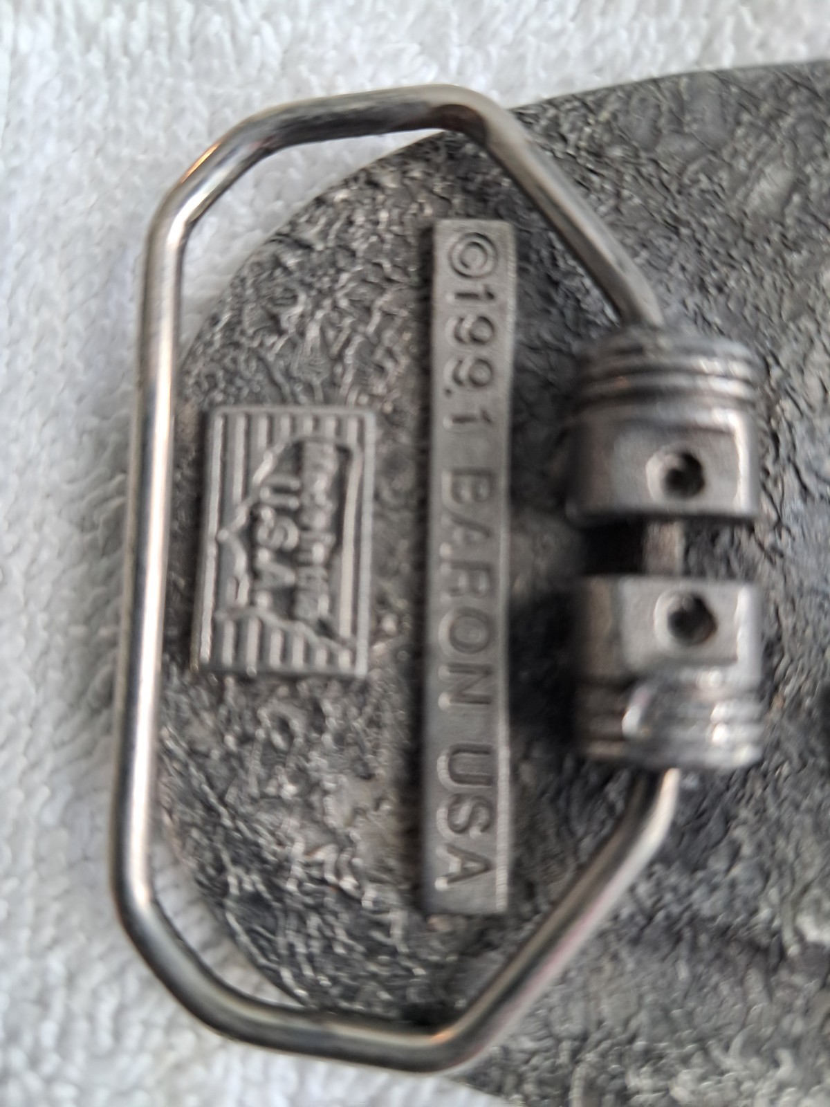 Vintage 1991 Harley-Davidson « Born in the USA » Eagle Belt Buckle – Baron H404