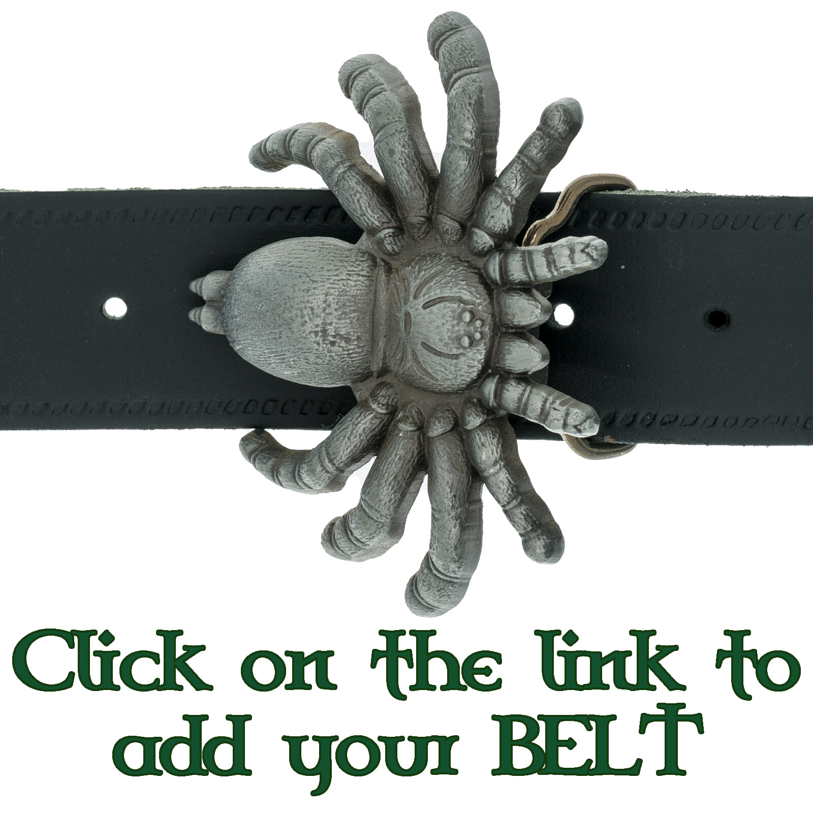 Tarantula Spider Belt Buckle Pewter Gothic Biker Arachnid Desert Bird Spider