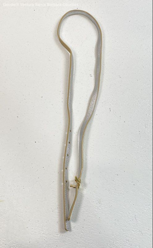 Tory Burch Reversible Logo Skinny Belt In Gold And Silver