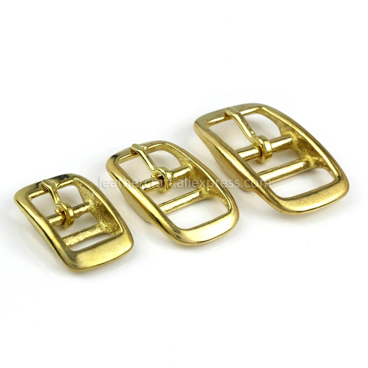 1Pcs Solid Brass Belt Buckle Middle Center Bar Single Pin Belt Buckle Leather Cr