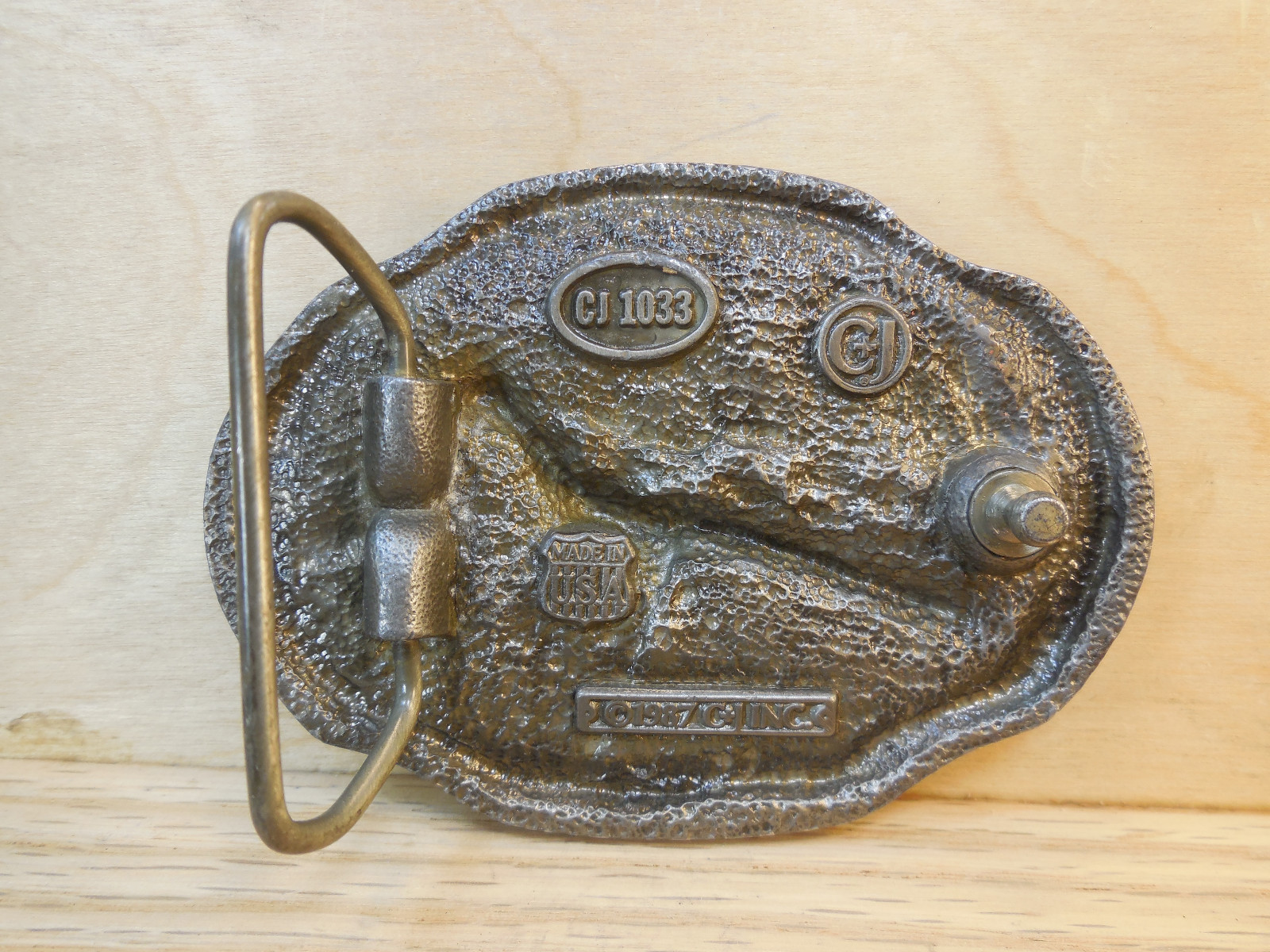 C & J Inc Vintage 1987 Roadrunner Belt Buckle Beep Beep!! Made in USA