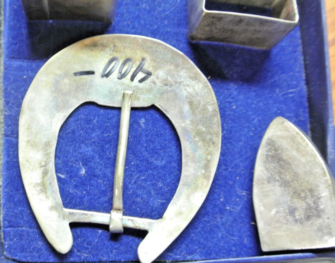 Sterling silver 925 TIPS, BUCKLE, AND SLIDES, made in U.S.A.