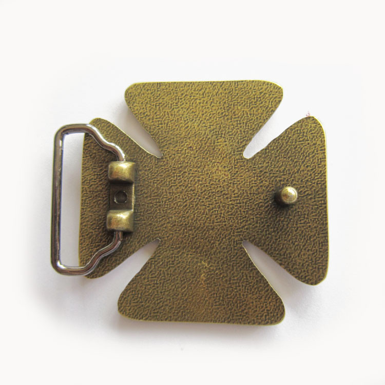Iron Cross Western Bronze Plated Belt Buckle