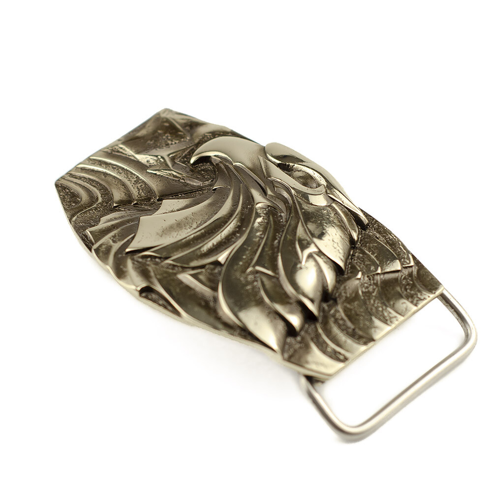 Bald eagle german silver belt buckle, American Eagle, Bird of prey belt buckle
