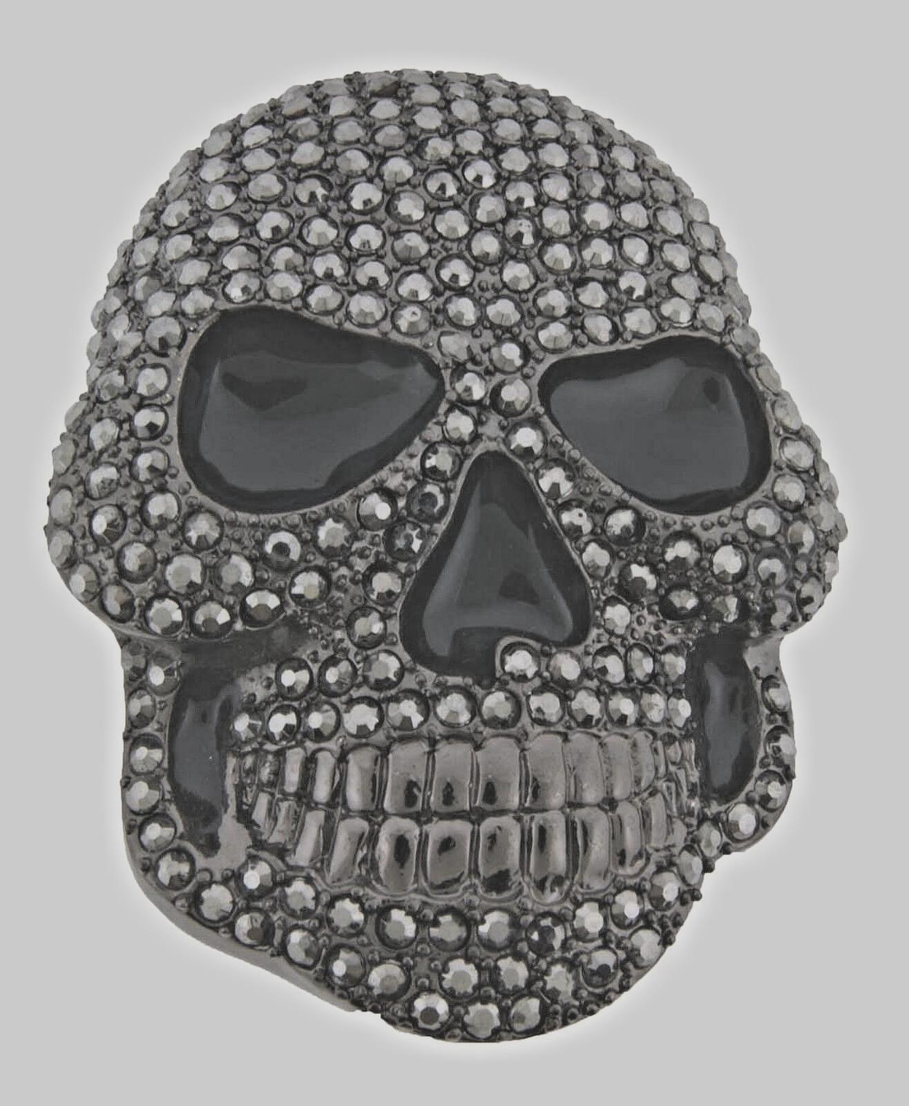 Skull Belt Buckles Skeleton Gunmetal Bling Metal Pirate Halloween Party Costume