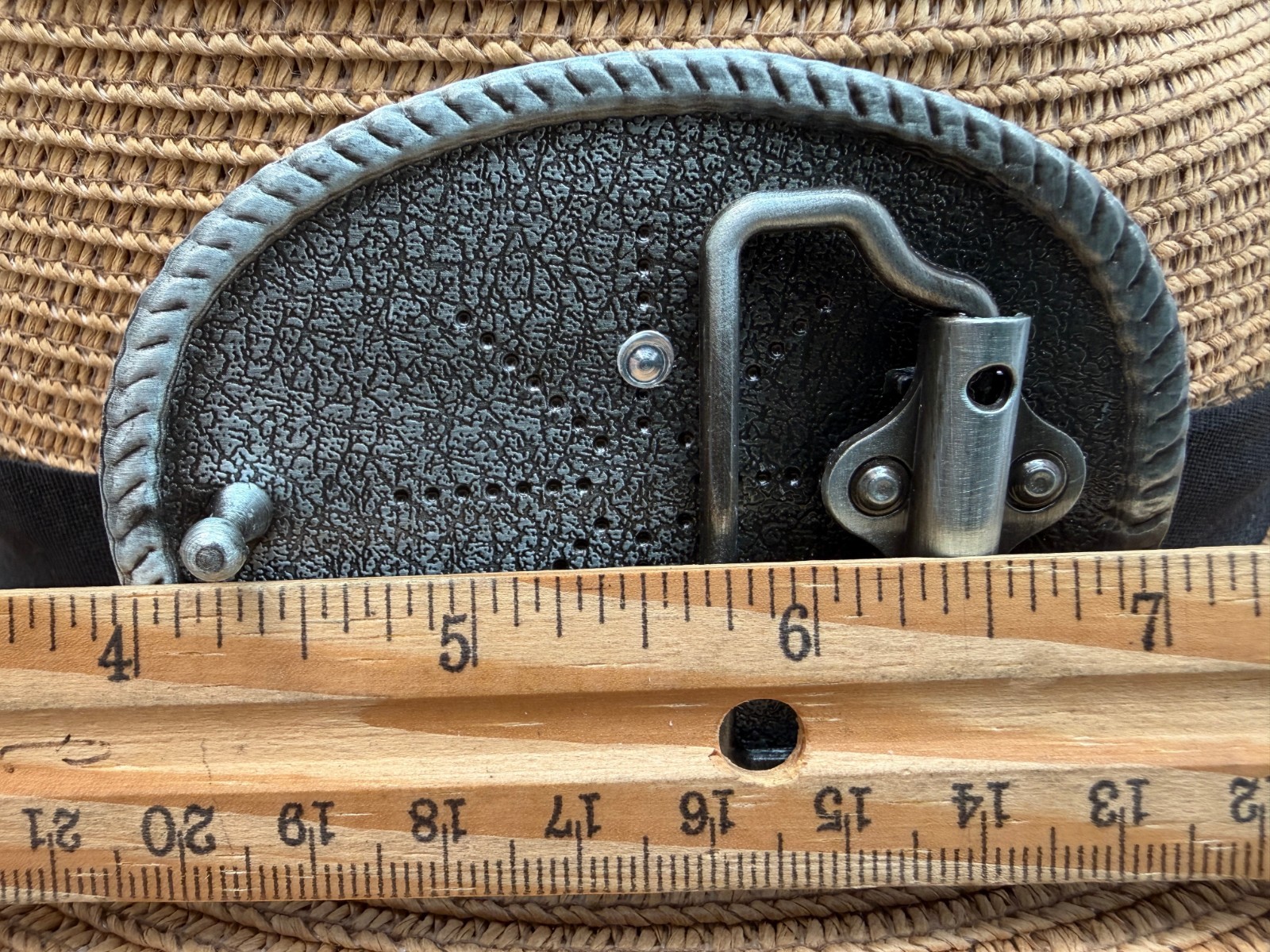 Western Cowboy Antique Engraved Initial S Rope Edge Oval Belt Buckle