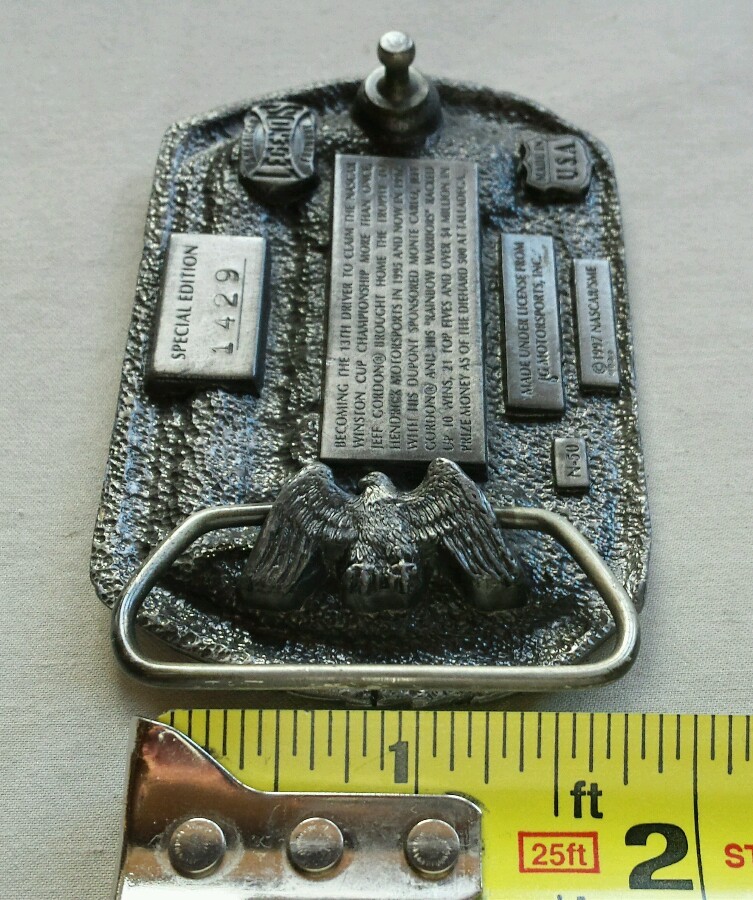 JEFF GORDON NASCAR WINSTON CUP CHAMPION #24 NASCAR SPECIAL EDITION BELT BUCKLE