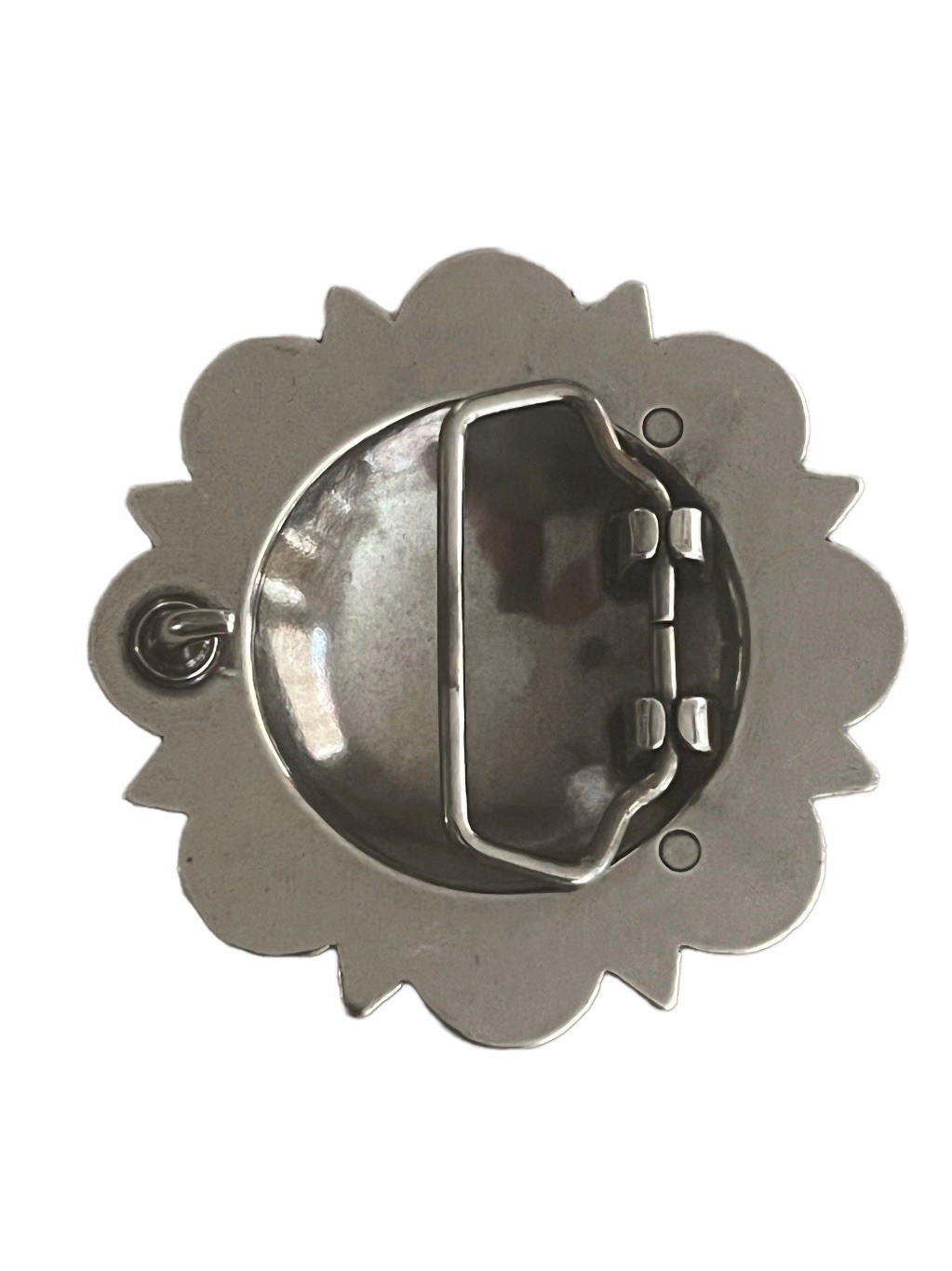 Western Fashion 3” Round Belt Buckle Antique Nickel Metal Unisex