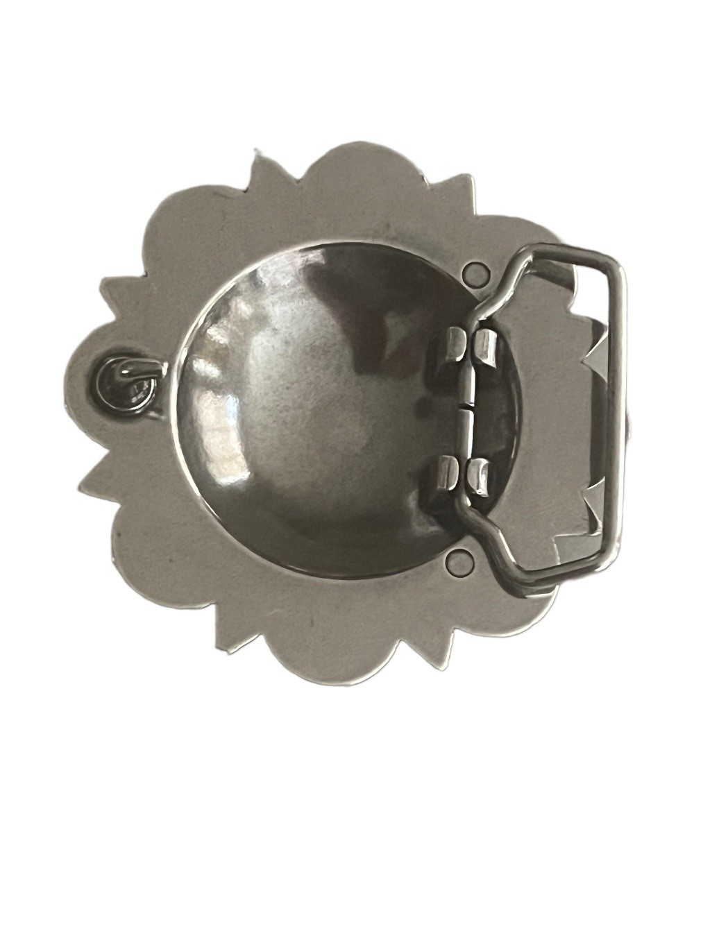 Western Fashion 3” Round Belt Buckle Antique Nickel Metal Unisex