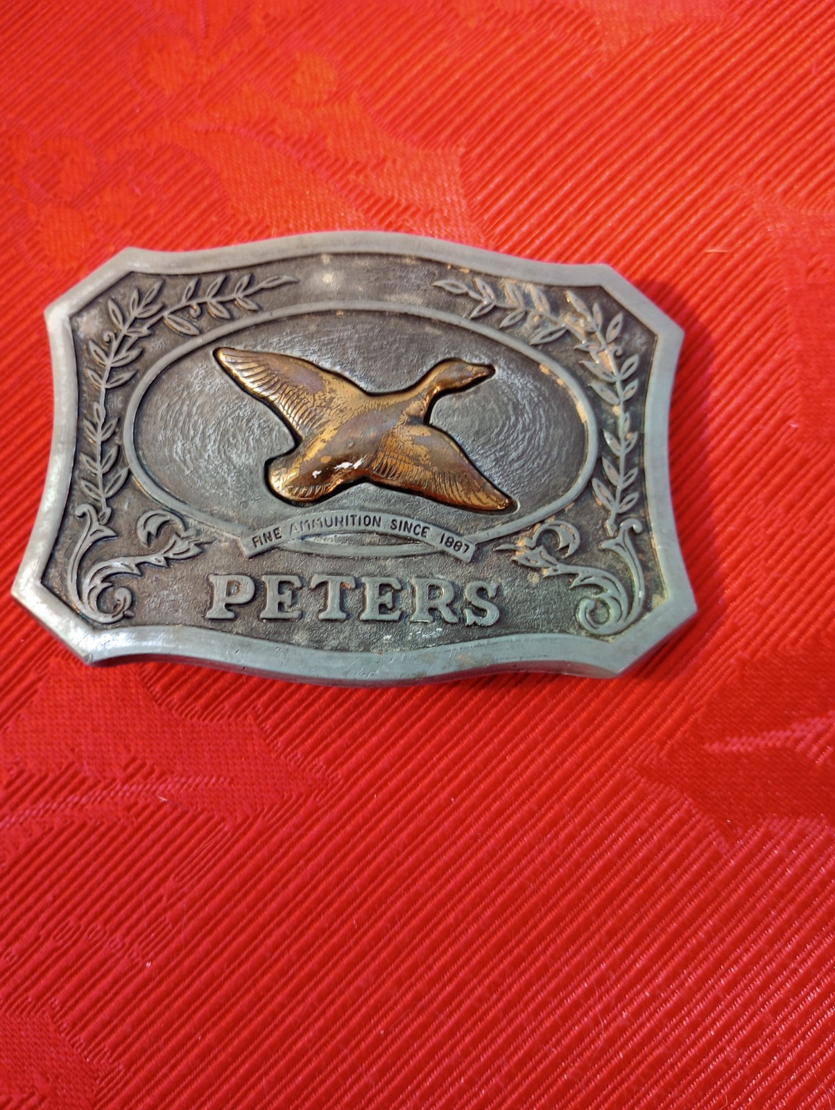 VTG Remington Arms Peters Ammunition 1887 Duck Hunter Hunting Guns Belt Buckle**