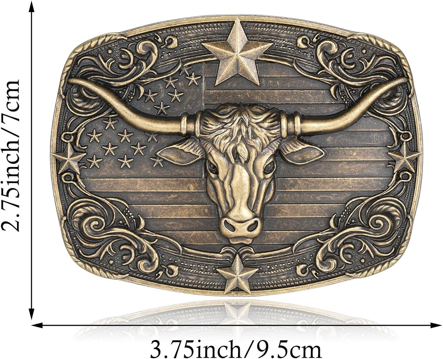 Cowboy Belt Buckle for Men Western Cowgirl Rodeo Longhorn Bull Belt Buckles