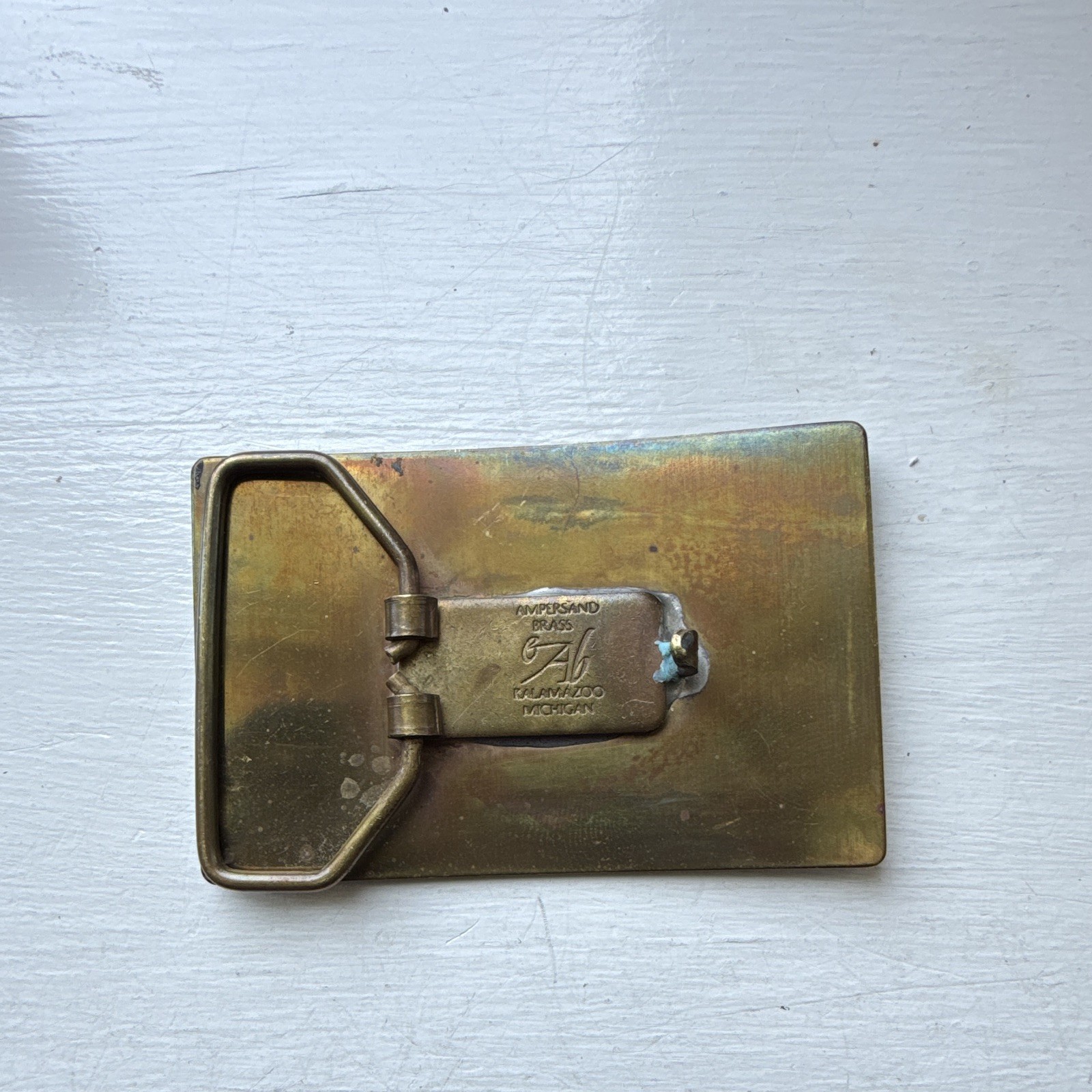 Ampersand Brass Alaska Gold Tone Brass Rectangular Interchangeable Buckle 1.75&Prime;