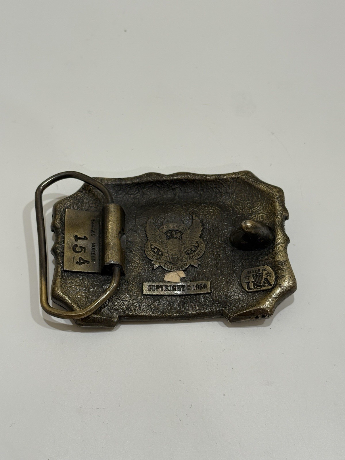 Vintage Canada Nature Scene Great American Buckle Brass Bronze Belt Buckle